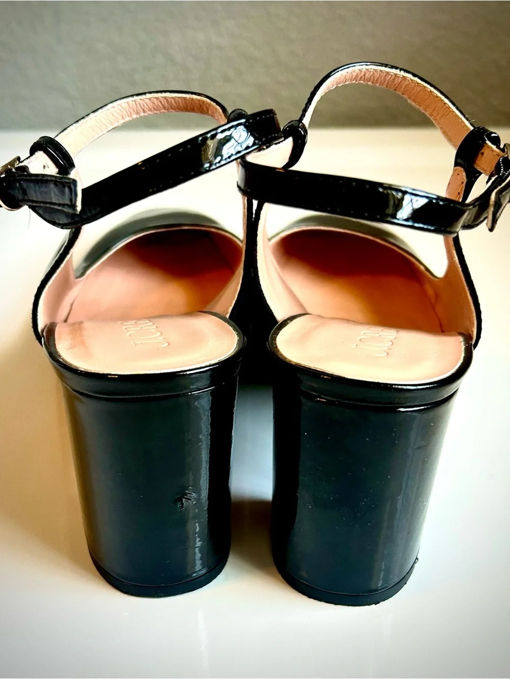 J. CREW Maisie Patent Leather Ankle-Strap Heels Black 9 MSRP $268
